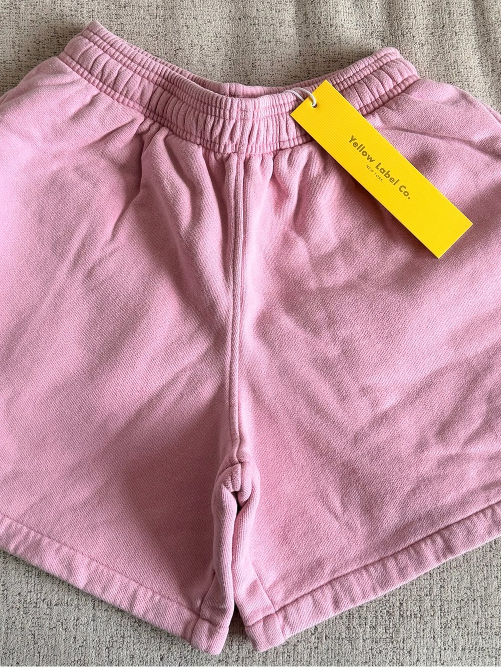 NWT Yellow Label Co. Pink Cotton Sweat Shorts